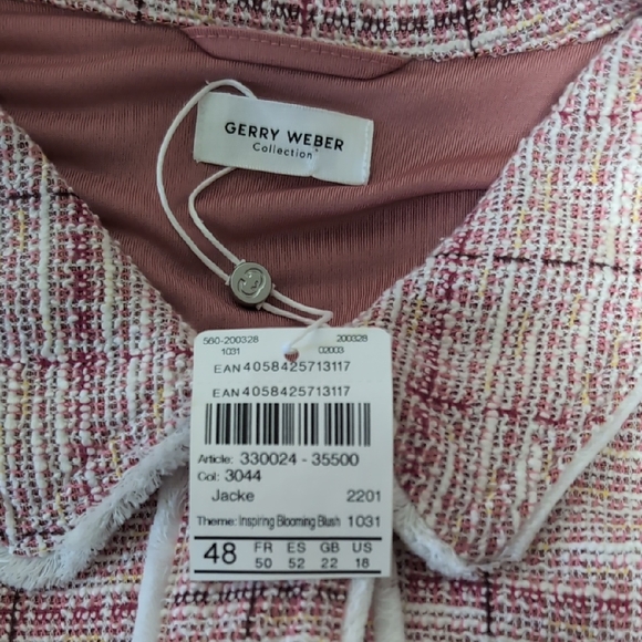 Pink Tweed Button-Up Jacket - Picture 2 of 3